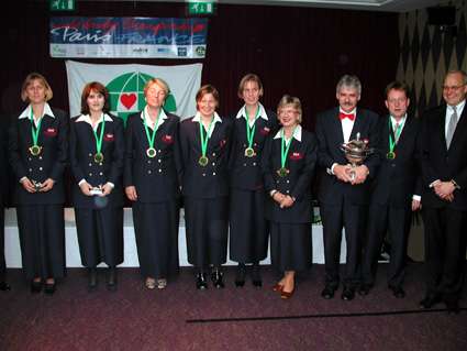 Das deutsche Team bei der Siegerinnenehrung